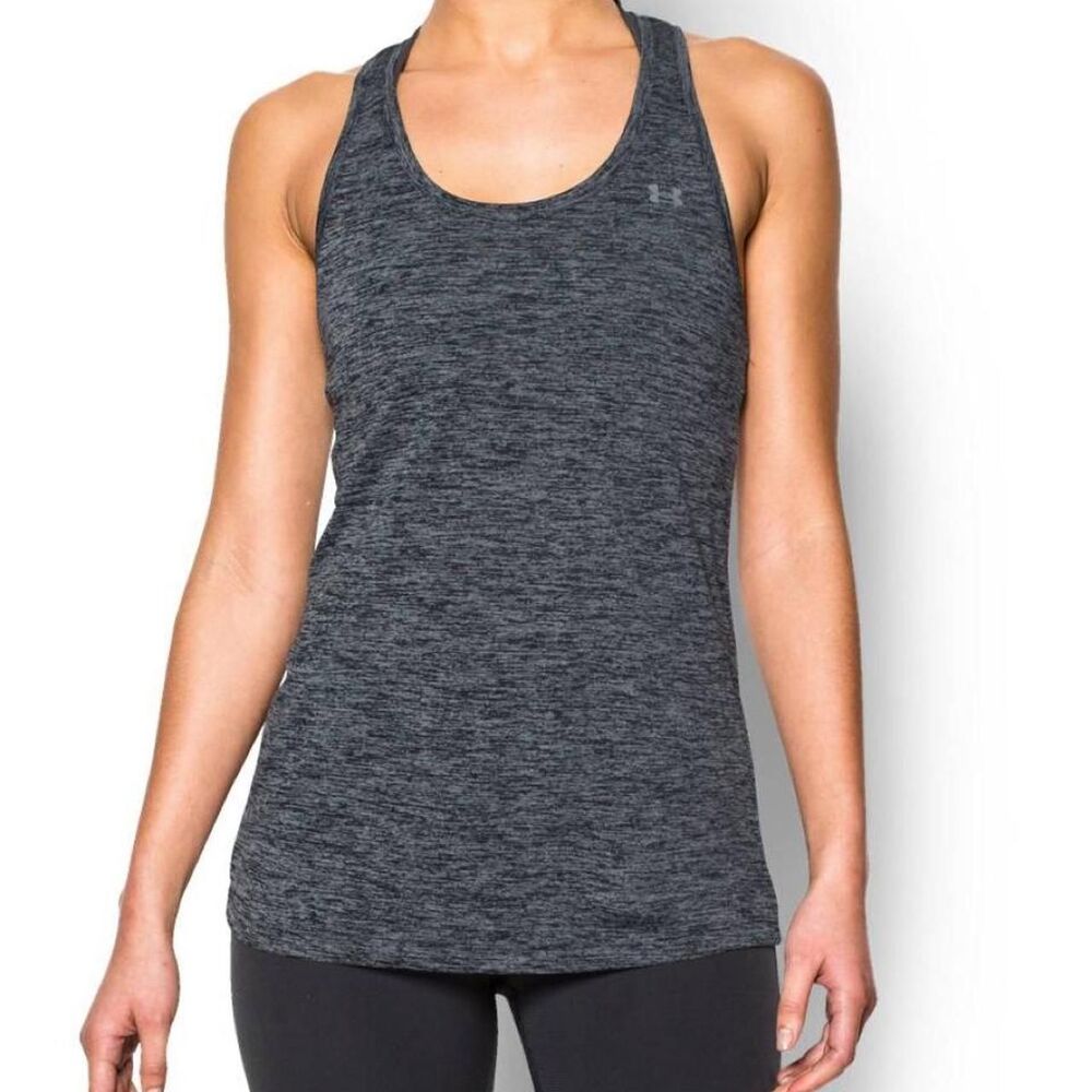 Under Armour Gray Racerback Athletic Tank Top Workout Running Gym
